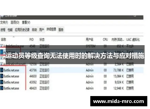 运动员等级查询无法使用时的解决方法与应对措施